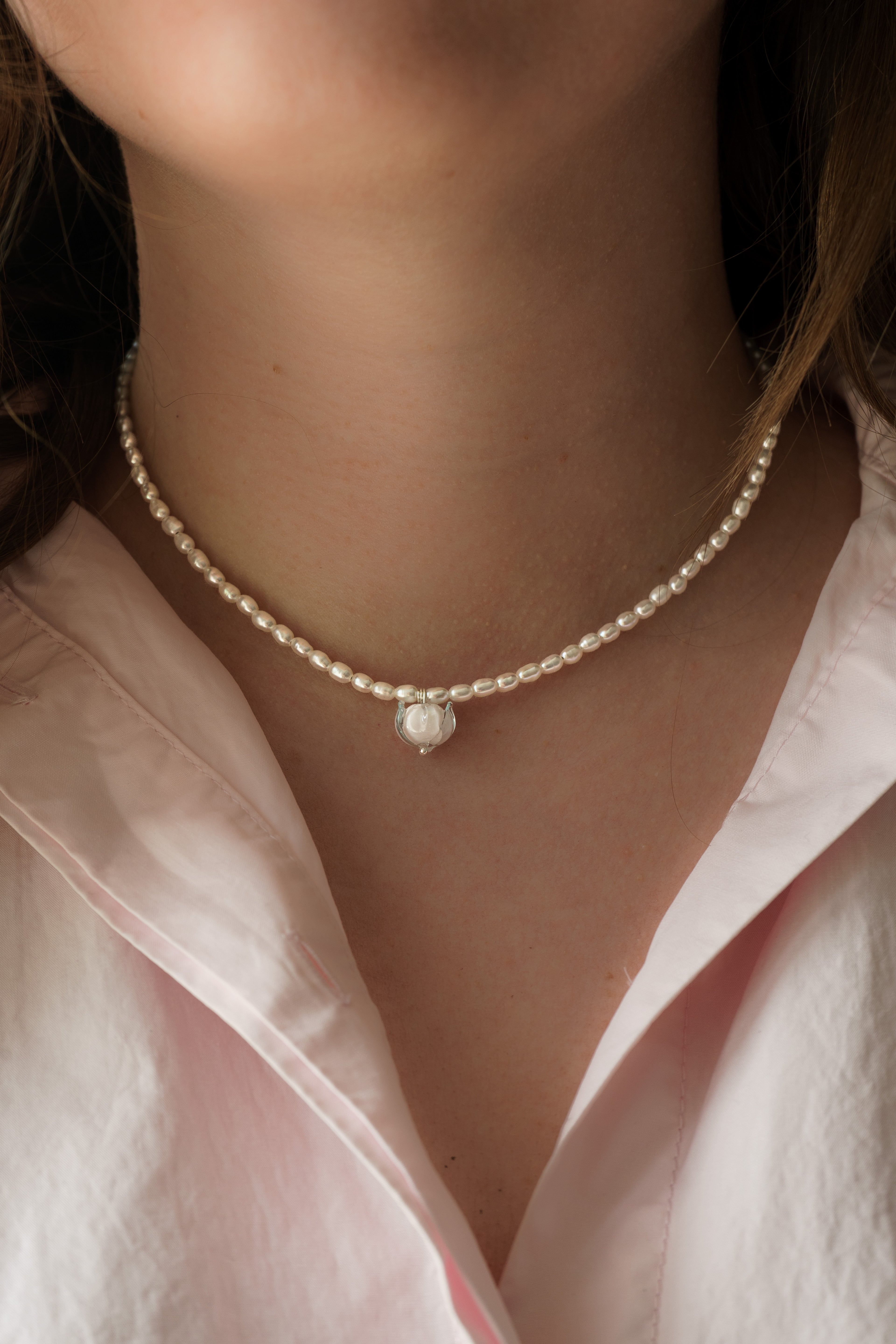 Lily White Necklace